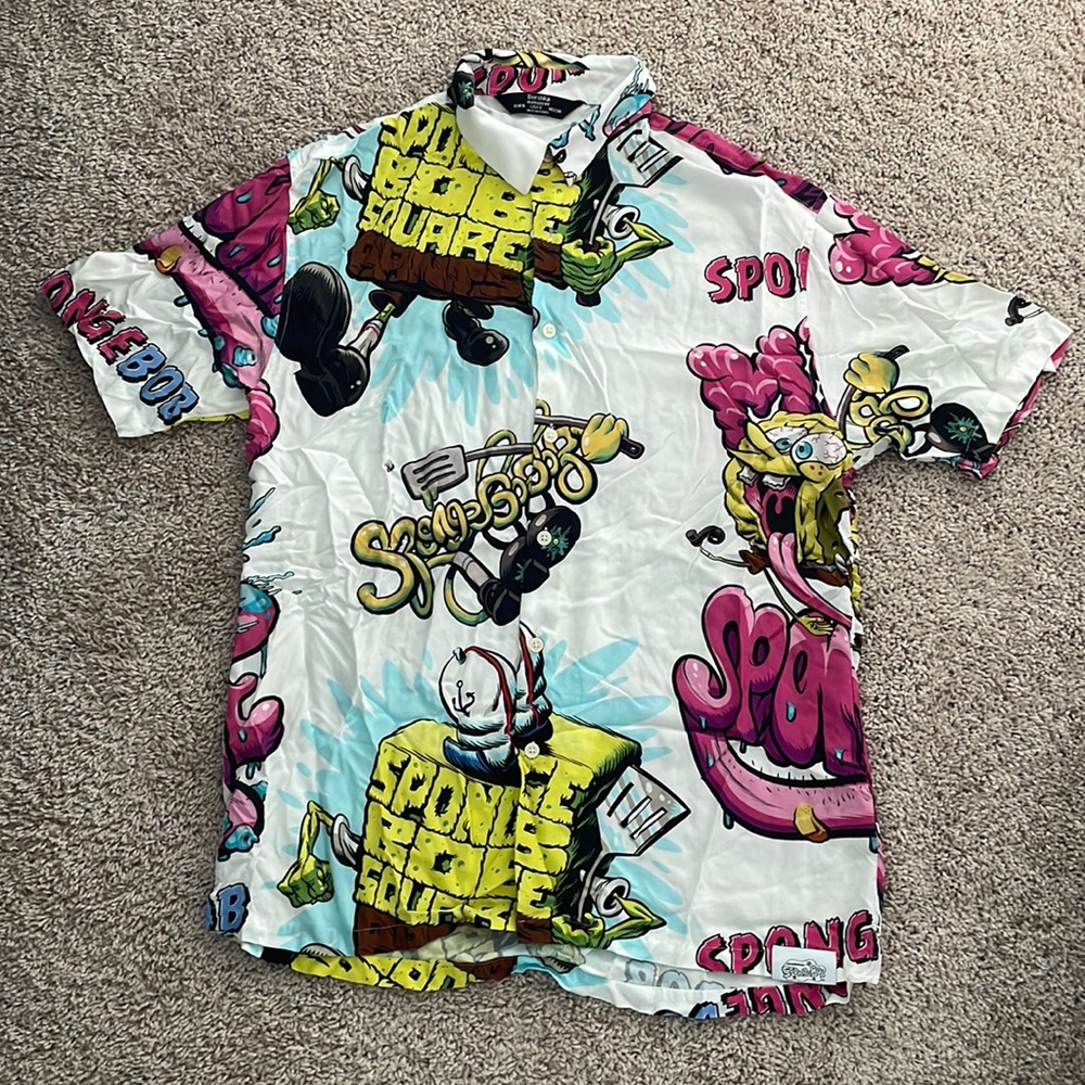 Mens Graphic Button Down - image 1